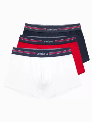 Pánské trenky OMBRE OM-UNBO-0109 3 PACK MIX WHITE
