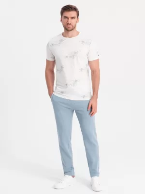 Pánské tepláky OMBRE OM-PABS-0206 LIGHT BLUE