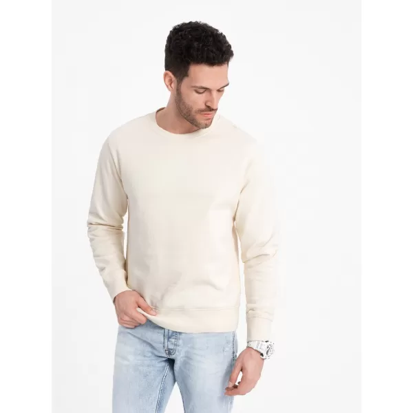 Pánská mikina OMBRE OM-SSBN-0175 CREAM 