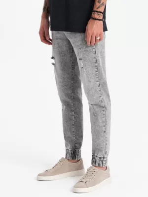 Pánské džíny OMBRE OM-PADJ-0150 LIGHT GREY