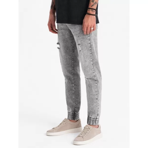  Pánské džíny OMBRE OM-PADJ-0150 LIGHT GREY 