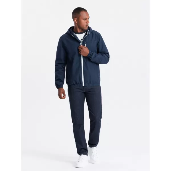  Pánská bunda OMBRE OM-JANP-0136 NAVY BLUE 