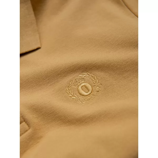  Pánské triko s límečkem OMBRE OM-POBS-0100 MUSTARD 