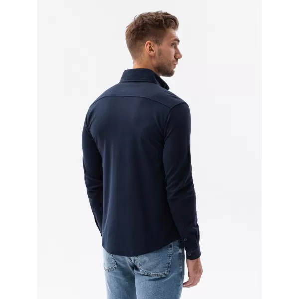  Pánská košile OMBRE OM-SHCS-0177 NAVY BLUE 