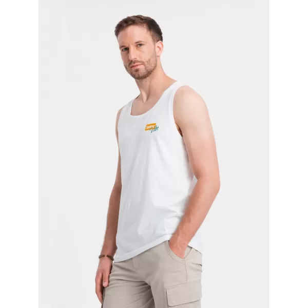  Pánské tílko OMBRE OM-TSTT-0191 WHITE 