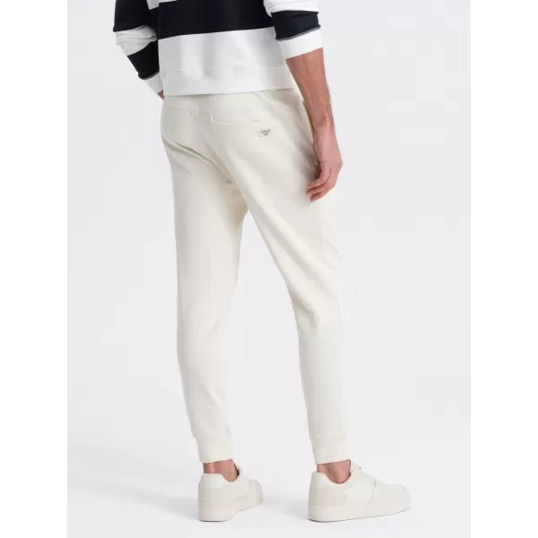  Pánské tepláky OMBRE OM-PABS-0173 CREAM 