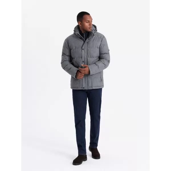  Pánská bunda OMBRE OM-JAHP-0203 GREY 