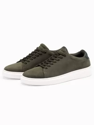 Pánské boty OMBRE OM-FOCS-0163 DARK OLIVE