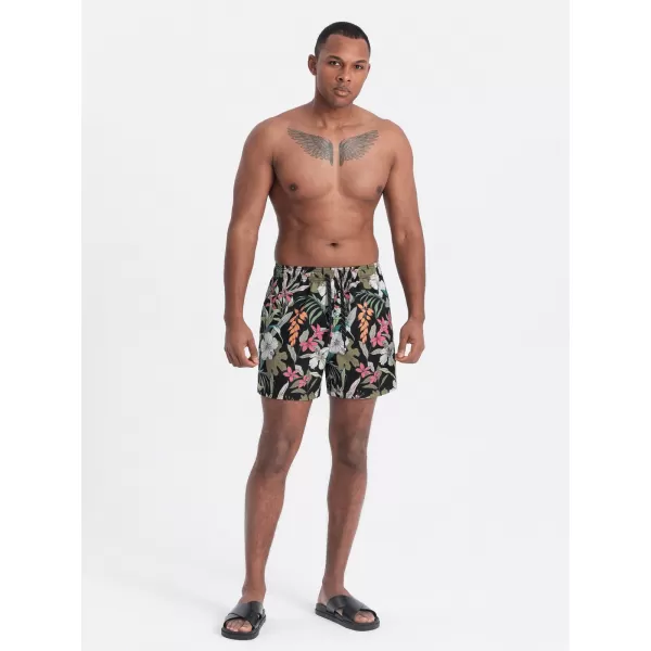 Pánské koupací kraťasy OMBRE OM-SRBS-0140 BLACK 