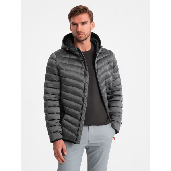  Pánská bunda OMBRE OM-JALP-0180 GRAPHITE 