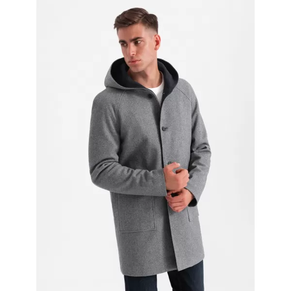  Pánský kabát OMBRE OM-COWC-0122 NAVY BLUE 