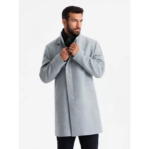  Pánský kabát OMBRE OM-COWC-0120 GREY MELANGE 