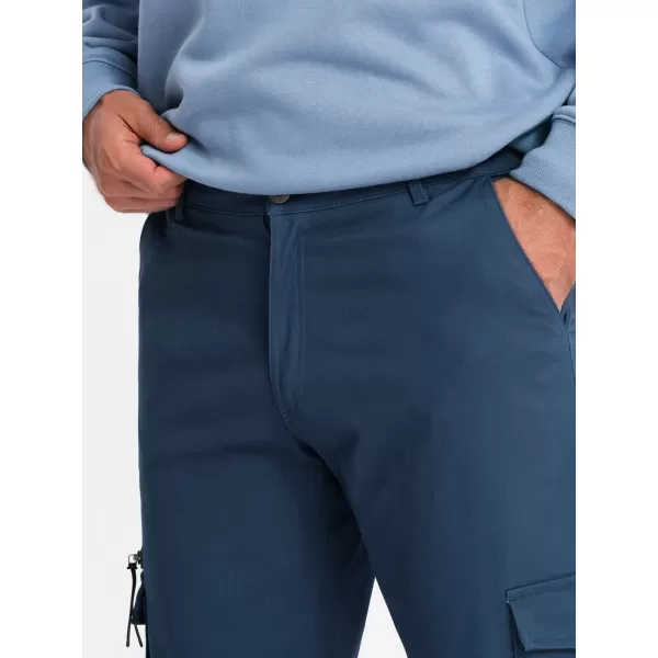  Pánské kalhoty OMBRE OM-PACG-0196 DARK BLUE 
