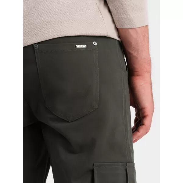  Pánské kalhoty OMBRE OM-PACG-0197 GRAPHITE 