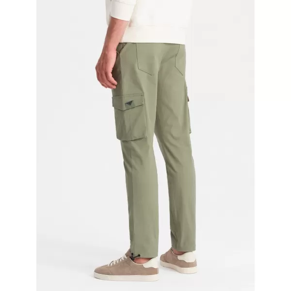  Pánské kalhoty OMBRE OM-PACG-0196 OLIVE 
