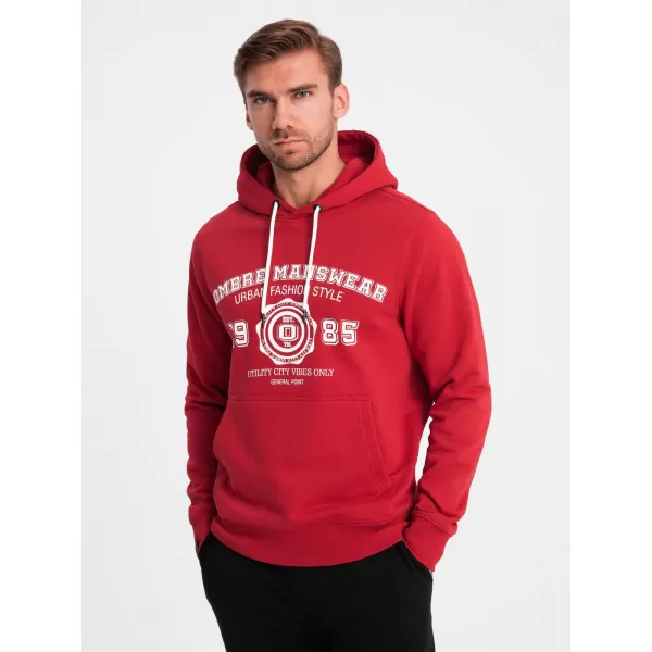  Pánská mikina OMBRE OM-SSPS-0143 RED 