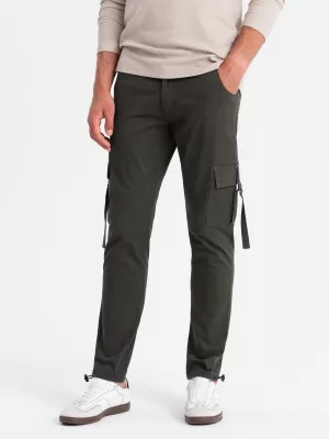 Pánské kalhoty OMBRE OM-PACG-0197 GRAPHITE