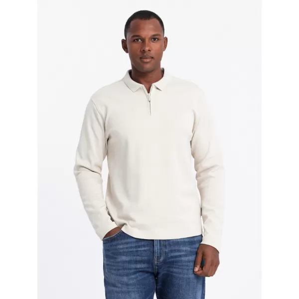 Pánské triko OMBRE OM-POLS-0130 CREAM 