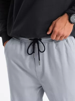 Pánské kalhoty OMBRE OM-PAJO-0199 LIGHT GREY