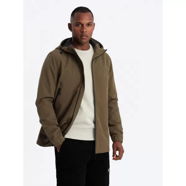  Pánská bunda OMBRE OM-JANP-0191 BROWN 