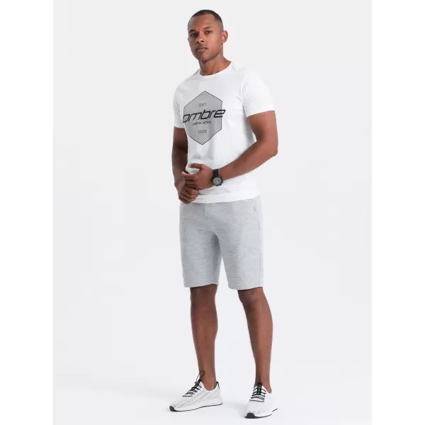 Pánské kraťasy OMBRE OM-SRSK-0150 GRAY 