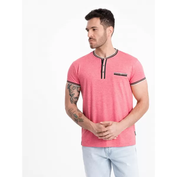 Pánské triko OMBRE OM-TSCT-0175 RED 