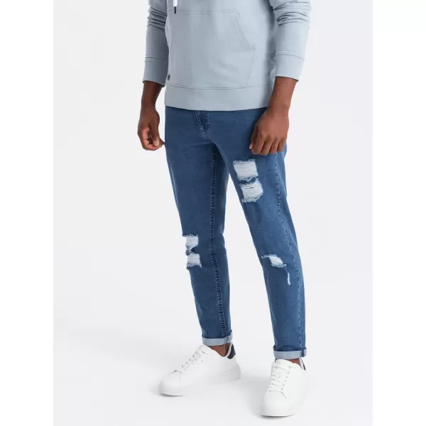  Pánské džíny OMBRE OM-PADP-0163 BLUE 