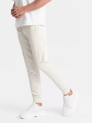 Pánské tepláky OMBRE OM-PABS-0174 CREAM