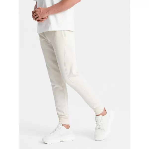  Pánské tepláky OMBRE OM-PABS-0174 CREAM 