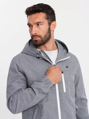 Pánská bunda OMBRE OM-JANP-0136 GRAY