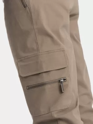 Pánské kalhoty OMBRE OM-PACG-0204 KHAKI