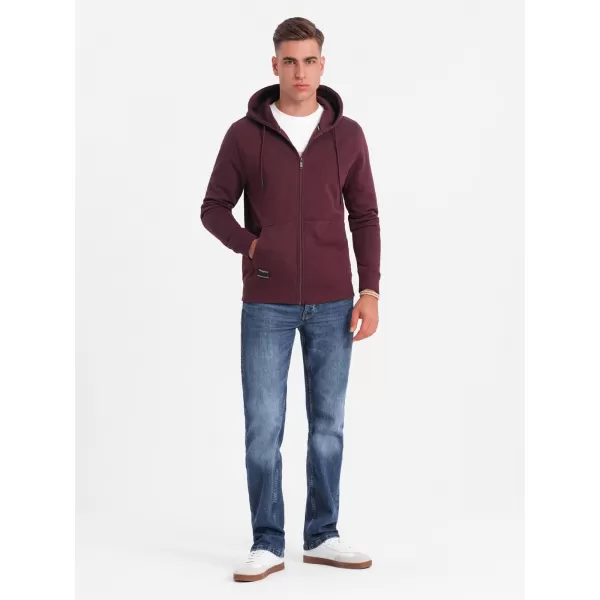 Pánská mikina OMBRE OM-SSBZ-0160 MAROON 