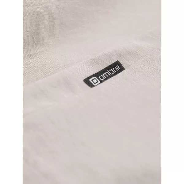  Pánské triko s dlouhým rukávem OMBRE OM-LSBL-0108 LIGHT BEIGE 