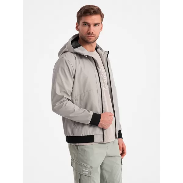  Pánská bunda OMBRE OM-JANP-0149 GREY 