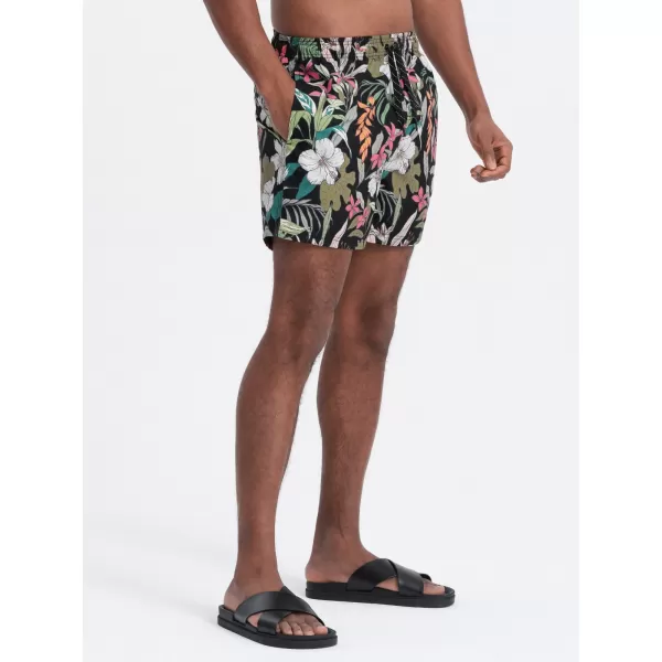  Pánské koupací kraťasy OMBRE OM-SRBS-0140 BLACK 