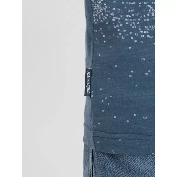  Pánské triko OMBRE OM-TSFP-0179 BLUE DENIM 