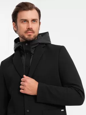 Pánské sako OMBRE OM-BLZB-0133 BLACK