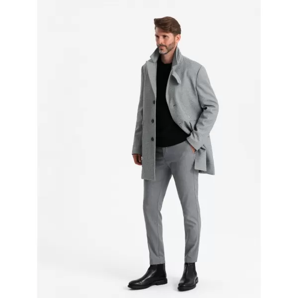  Pánský kabát OMBRE OM-COWC-0108 GREY 