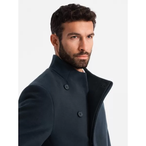  Pánský kabát OMBRE OM-COWC-0120 NAVY BLUE 