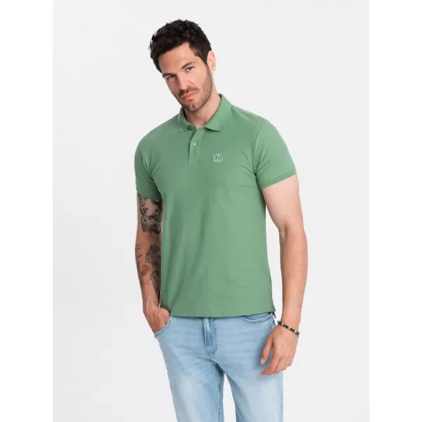  Pánské triko s límečkem OMBRE OM-POBS-0100 GREEN 
