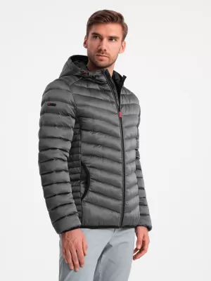 Pánská bunda OMBRE OM-JALP-0180 GRAPHITE