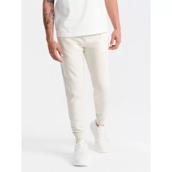  Pánské tepláky OMBRE OM-PABS-0174 CREAM 