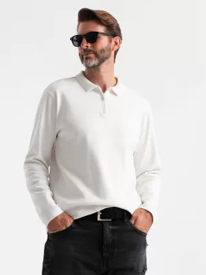 Pánské triko OMBRE OM-POLS-0130 WHITE