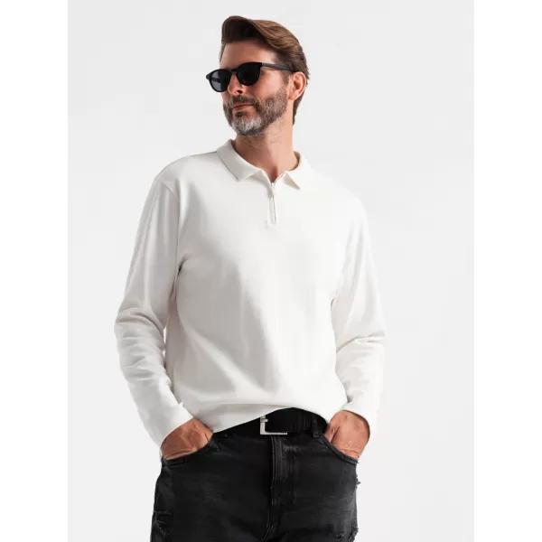  Pánské triko OMBRE OM-POLS-0130 WHITE 