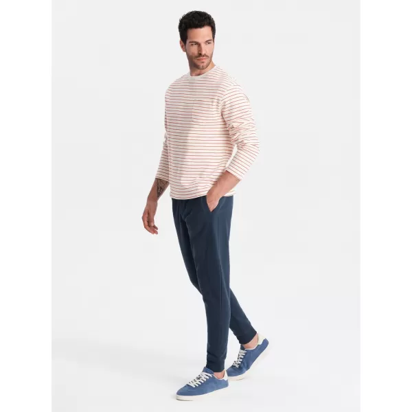  Pánské tepláky OMBRE OM-PABS-0174 NAVY BLUE 