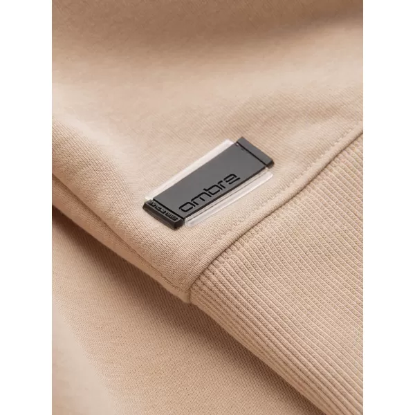  Pánská mikina OMBRE OM-SSBN-0159 BEIGE 