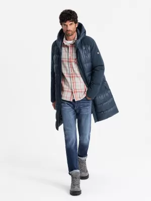 Pánská bunda OMBRE OM-JALJ-0165 NAVY BLUE