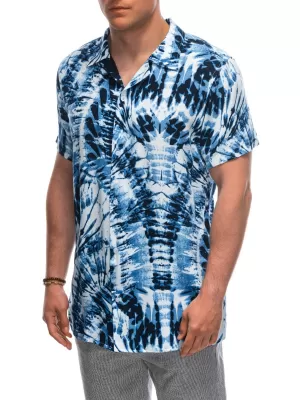 Pánská košile OMBRE OM-SHPS-0113 WHITE/NAVY