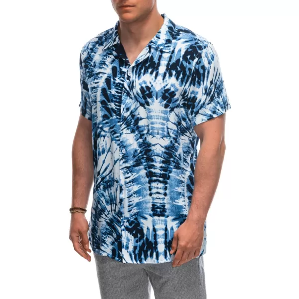  Pánská košile OMBRE OM-SHPS-0113 WHITE/NAVY 