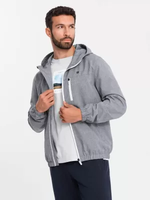Pánská bunda OMBRE OM-JANP-0136 GRAY